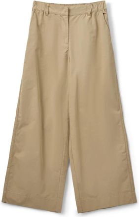 Sofie Schnoor Donker Zand Straight-Leg Broek - Dames - Wijde Broeken - Beige - S - Broeken