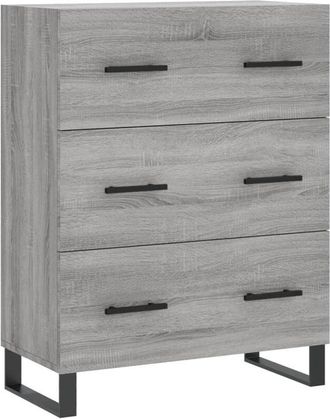 vidaXL Sideboard Grey Sonoma 69.5x34x90 cm Engineered Wood Vidaxl