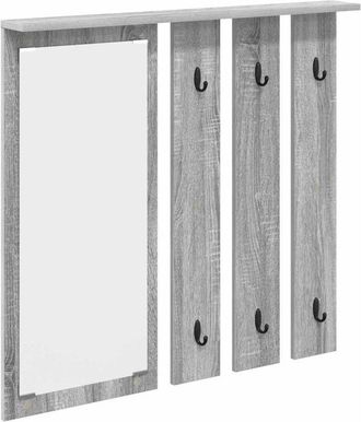 vidaXL Vidaxl - Perchero De Pared Con Estante Gris Sonoma 84 X 10 X 80 Cm