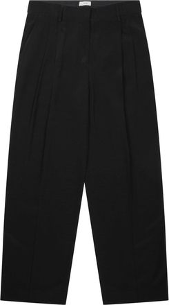 Toteme Tailored Straight Pants With Front Pleats And Mid-Rise Waist