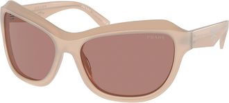 Prada PR A27SF Asian Fit 19R10D Womens Sunglasses Brown Size 63