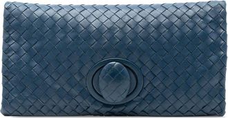 Bottega Veneta Pre-owned Bottega Veneta Nappa Intrecciato Turn Lock Clutch Ladies B05893281G