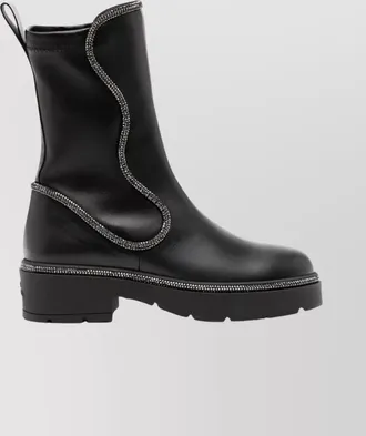 Rene Caovilla leather ankle boots