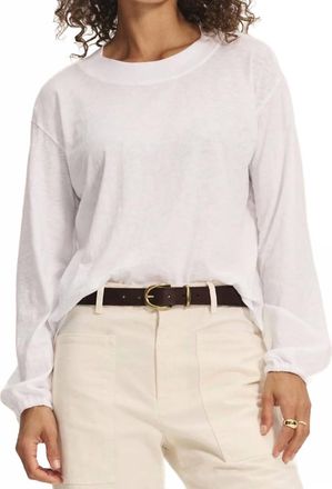 Velvet Jamina Slub Tee In White