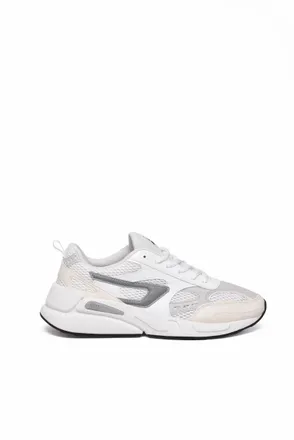 Diesel White Men Polyester Serendipity Sport Sneakers