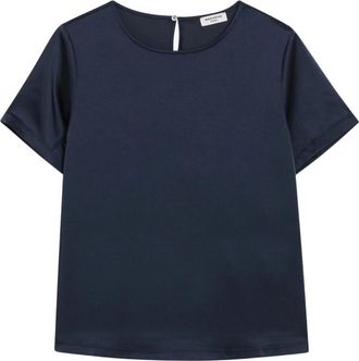 Max Mara Gilbert T-shirt - Dames - T-shirts - Blauw - XS - Polyester - Tops