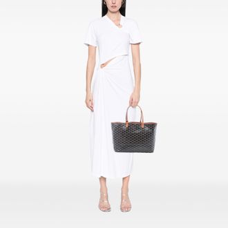 Goyard Womens Pre-owned Goyardine Saint Louis Pm - Dark Grey Textile - One Size