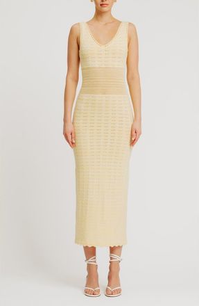 Ronny Kobo Mindy Sleeveless Knit Dress in Lemon Butter at Nordstrom, Size X-Small