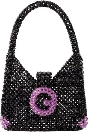 Germanier Kralen Hobo Crossbody Tas - Zwart - Dames - Handtassen - Zwart - ONE Size - Tassen
