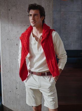 Le 31 Mens Stretch chino Bermuda Shorts Inseam: 9