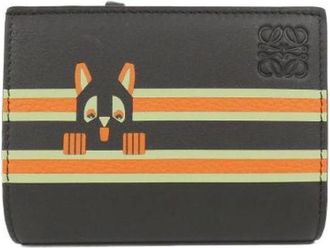 Loewe Pre-owned Wallets, male, Multicolor, Size: ONE SIZE Pre-owned Futurist Cat Calf Compact Wallet