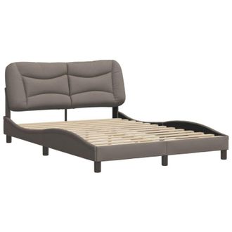 vidaXL Cama Sin Colch&oacute;n Tela Gris Taupe 140x190 Cm Vidaxl