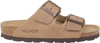 Rohde Beige Dames Sandaal - Dames - Sandalen - Beige - 38 EU - Leer - Schoenen