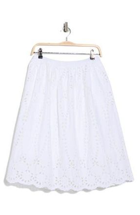 Frank & Eileen Gracie Cotton Eyelet Midi Skirt in White Eyelet at Nordstrom Rack, Size X-Small