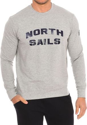 North Sails Mens Long-sleeved crew-neck sweatshirt 9024170 men - Grey Cotton - Size X-Large