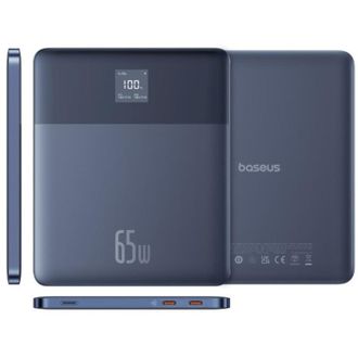 OEM Baseus Blade2 Power Bank De Carga R&aacute;pida Con Pantalla Digital, 12000 Mah, 65 W, Azul