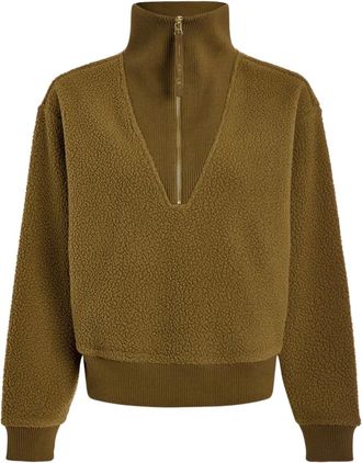 Varley Jaylin half-zip fleece sweater - women - Recycled Polyester - S - Brown