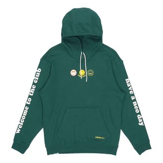adidas Mens adidas neo x SMILEY Crossover Alphabet Printing Sports Pullover Green H45519