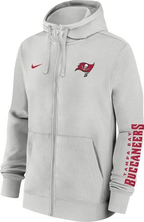 Nike Tampa Bay Buccaneers Club Nike Mens NFL Full-Zip Hoodie in Grey | 01NC0BB8B-1LR