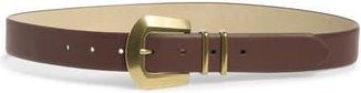 Vince Camuto Classic Faceted Buckle Belt in Brown at Nordstrom Rack, Size X-Large
