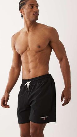 Polo Ralph Lauren Sport Capsule - Pantaloncini da bagno bianchi con logo-Bianco