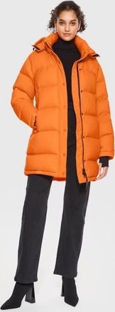 Orolay Puff-O Hip-Length Down Puffer Jacket in Orange at Nordstrom, Size X-Large