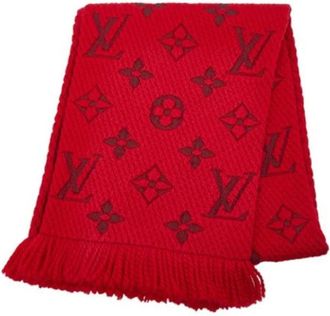 Louis Vuitton Pre-owned Scarves, female, Red, Size: ONE SIZE Pre-owned Silk Scarf