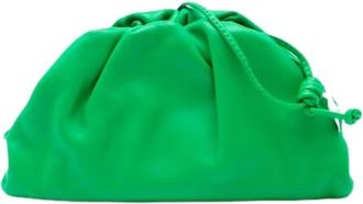 Bottega Veneta Pre-owned Clutches, female, Green, Size: ONE SIZE Pre-owned Leather Crossbody Bag