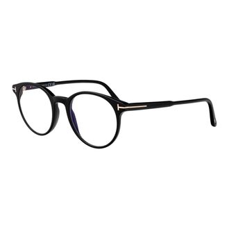Tom Ford Blue Block Round Shape Optical - male - Tom Ford - Glasses - Black - 49 MM - Accessories