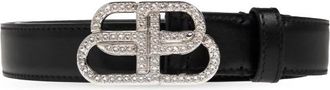Balenciaga BB Logo Riem - Dames - Riemen - Zwart - 70 CM - Leer - Accessoires