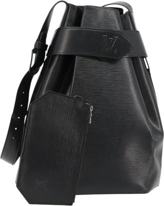 Louis Vuitton Vintage Sac Depaule Epi Leather Black Leather Handbag (Pre-Owned)