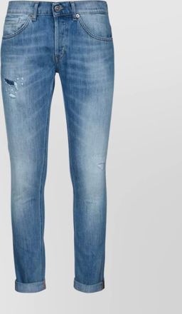 Dondup george distressed cuffs five-pocket trousers