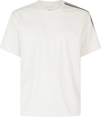 Yohji Yamamoto Gradient Stripes Short Sleeve Tee - Heren - T-shirts - Wit - S - Katoen - Tops