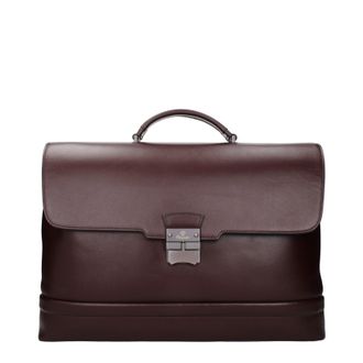 Pineider Herens Werktassen Bruin/Rum Leer