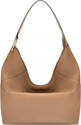 Furla Lara grote schoudertas met textuur - Beige