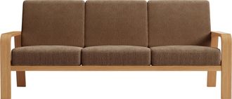 Sit&more 3-Sitzer »Kolding« Armlehnen aus eichefarbigem Buchenholz, verschiedene Bezüge und Farben