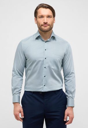 Eterna Langarmhemd ETERNA COMFORT FIT, Herren, Gr. 45, Normalgr&ouml;ssen, gr&uuml;n, Twill, 100% Baumwolle, normal, Manschette, Hemden Langarmhemd, NON IRON (b&uuml;gelfre