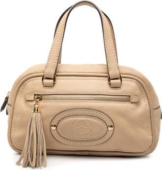 Loewe Pre-owned Loewe Mini Anagram Leather Tassel Handbag Ladies 340712