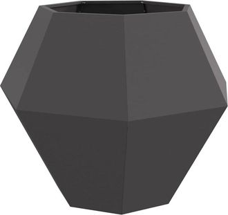 vidaXL Jardinera Negro 100 x 100 x 80 cm Acero vidaXL