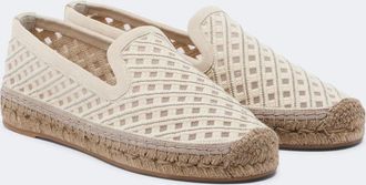 Brunello Cucinelli Monili suede-trimmed canvas espadrilles