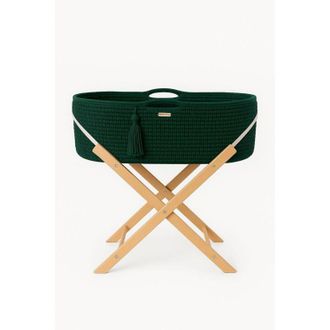 OEM Mois&eacute;s Boho Hecho A Mano Con Soporte - Verde Botella