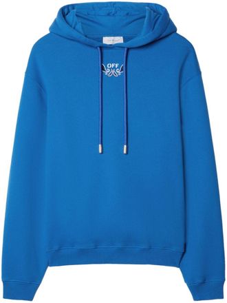 Off-white Felpa con motivo Bandana Arrow ricamato - Blu
