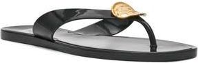 Dolce Vita Jespar Flip Flop Sandal in Black Shiny at Nordstrom Rack, Size 10