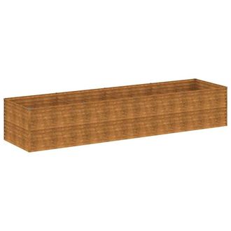 Berkfield Home Garden Raised Bed 386x100x69 cm Corten Steel in Brown | Size: 386 x 100 x 69 cm