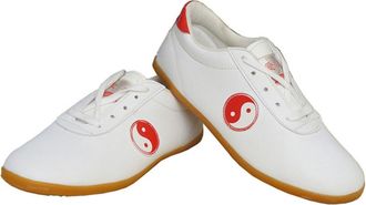 Generic Taekwondo Shoes, Unisex Boxing Sport Gym for Children Adults for Karate Kung Fu(White,5.5 UK)