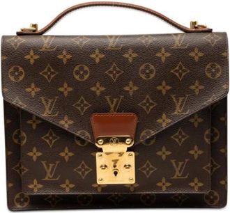 Louis Vuitton Vintage, unisex, Bruin, ONE Size, Pre-owned Monceau 28