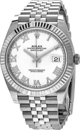 Rolex Datejust 41 White Dial Automatic Mens Jubilee Watch 126334WRJ