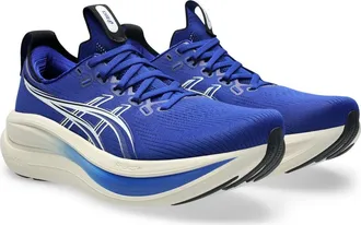 Asics GEL-NIMBUS 28 Running Shoe in Prussian Blue/cream at Nordstrom, Size 10.5