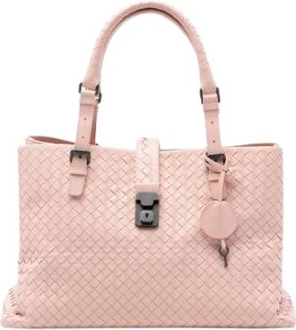 Bottega Veneta Pre-owned Handbags, female, Pink, Size: ONE SIZE Pre-owned The Medium Roma Handbag