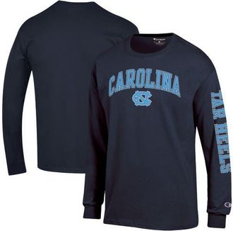 Champion Mens Champion Navy North Carolina Tar Heels Arch Over Logo 2-Hit Long Sleeve T-Shirt at Nordstrom, Size Xx-Large